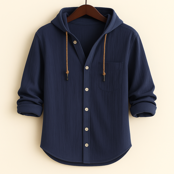 Leandro - Stylish Casual Hooded Shirt