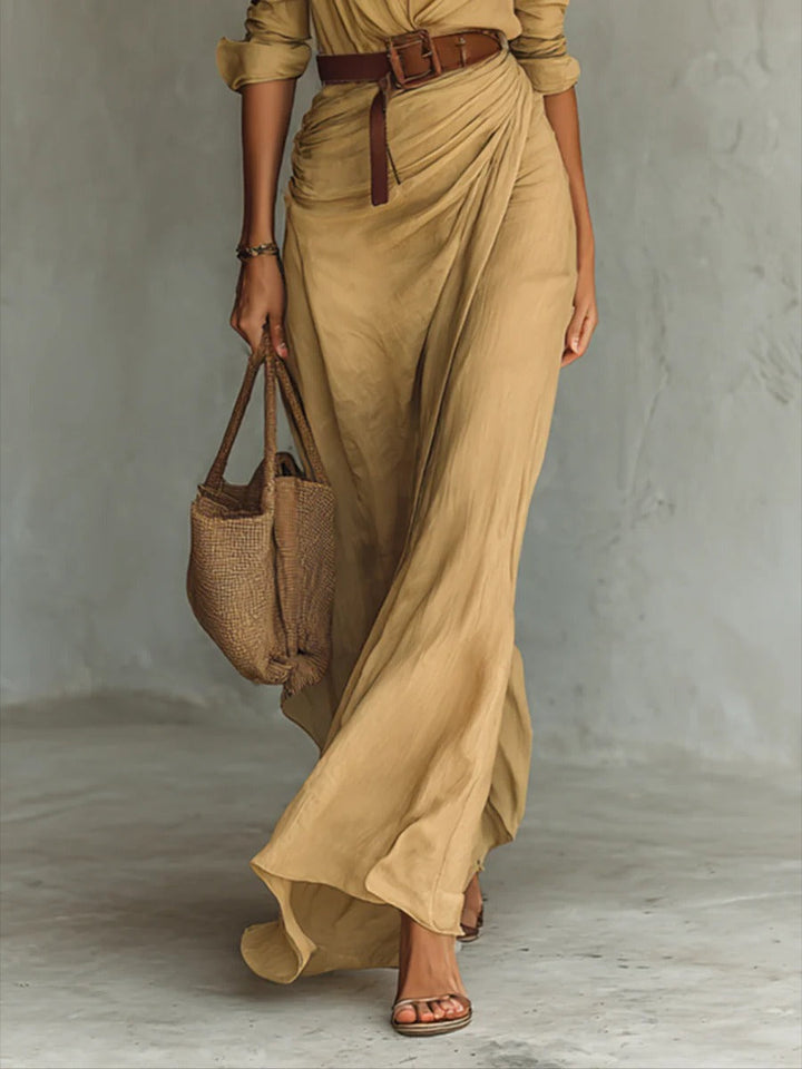 Dominique - Elegant Casual Shirt Dress