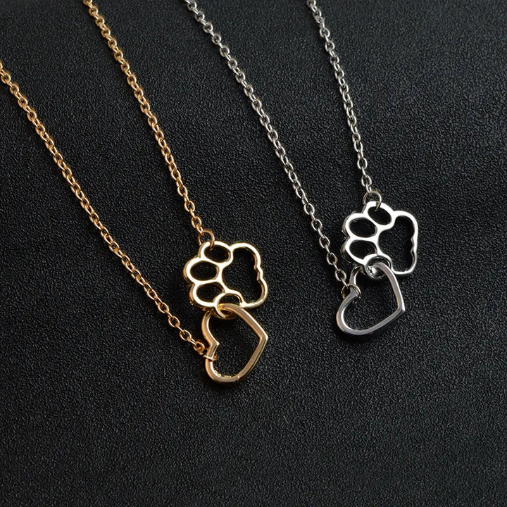 Christiana - Paw Print Pendant Necklace