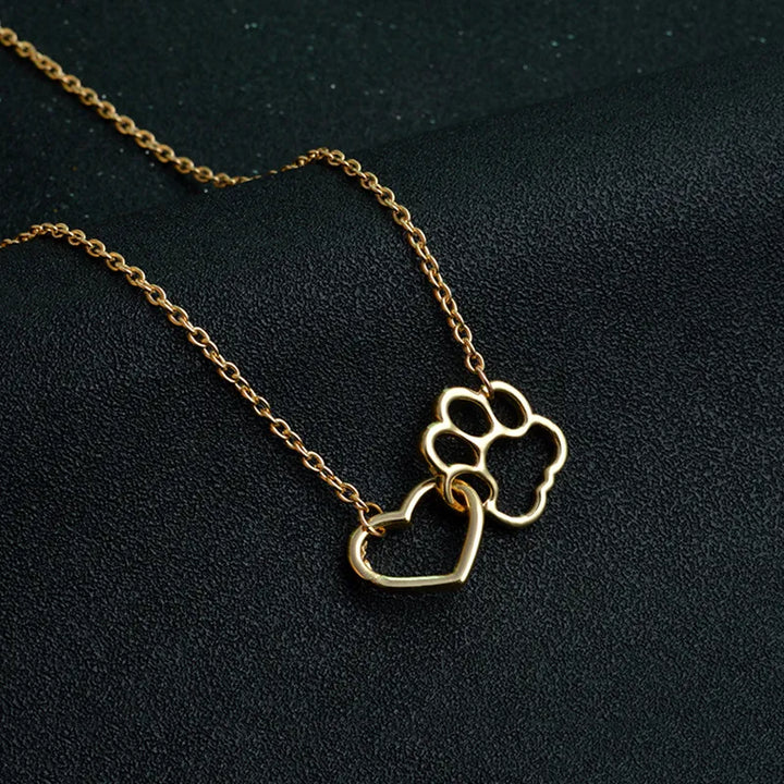 Christiana - Paw Print Pendant Necklace