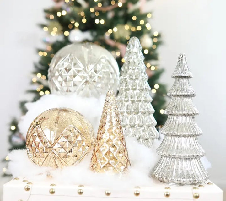Vionara - Golden Lighted Christmas Trees