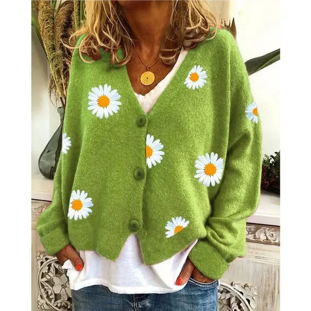 Annelina - Stylish Casual Floral Cardigan